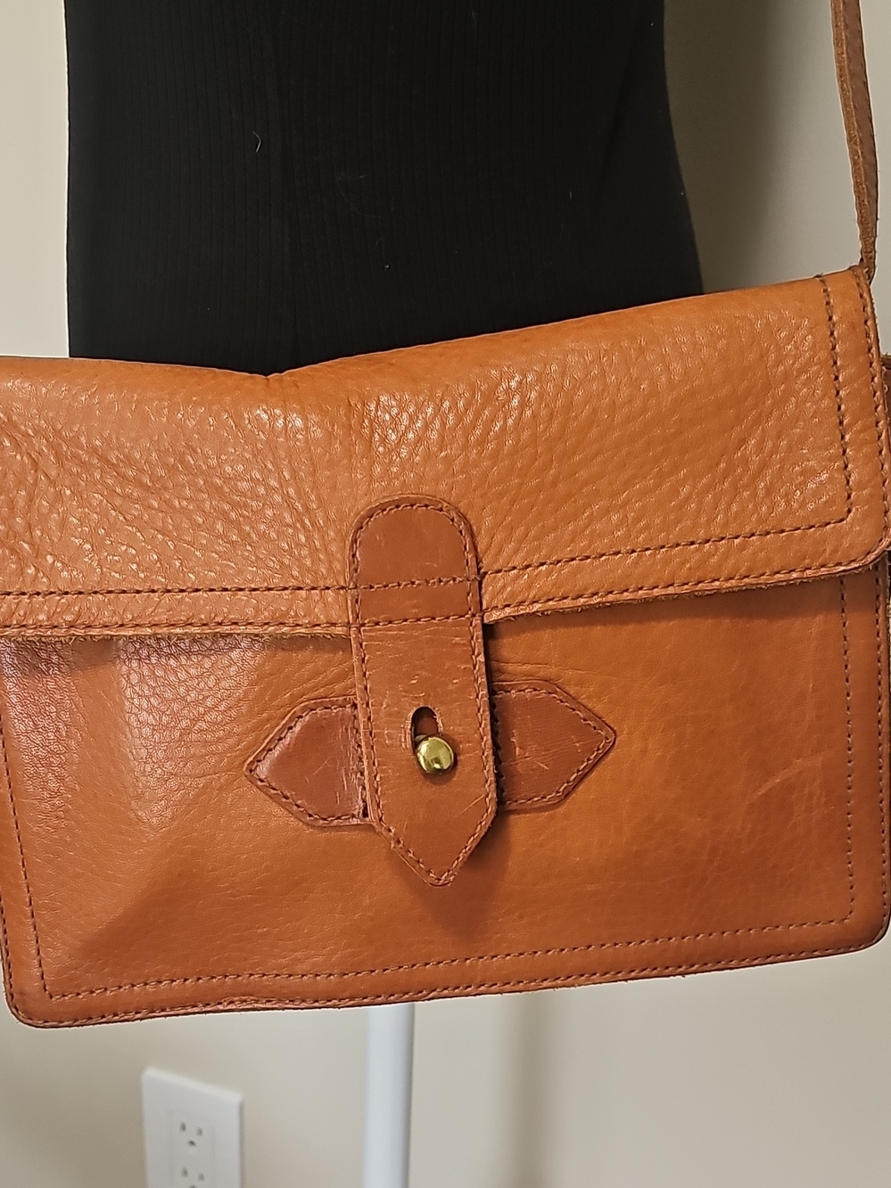 Madewell Tan Leather Pebbled Crossbody Bag